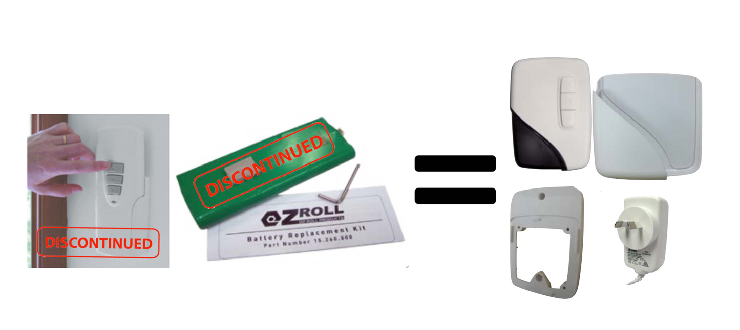 ODS Battery Replacement Kit - 15.260.000 Eport controller, charger & wall plates - Upgrade - Roller Shutters Australia